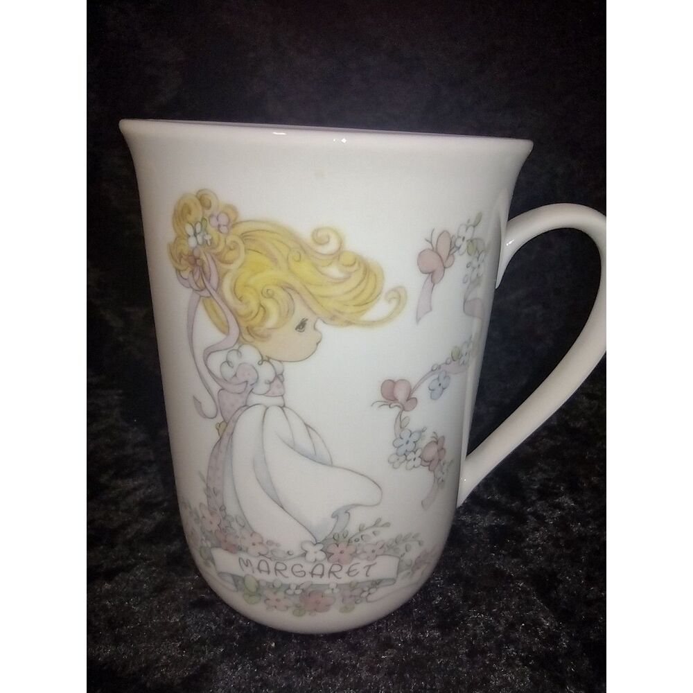 Vtg Precious Moments Margaret Name Meaning Coffee Tea‎ Gift Cup Mug Enesco 1993